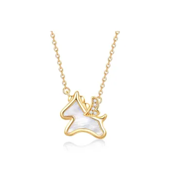 FANCI S925 Silver Inlaid White Mother Of Pearl Collarbone Chain Women's