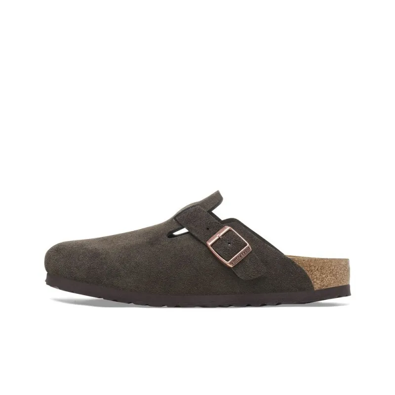 Birkenstock Boston EVA Abrasion Resistant Wrap toe Slippers Unisex Mocha Regular-0