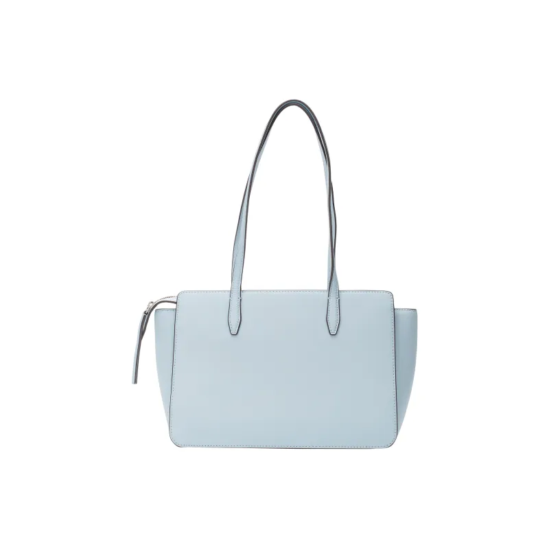 TORY BURCH Robinson Litchi Grain Leather Tote Bag, Shopping Bag, Handbag, Shoulder Bag Women's Dusty Blue-2