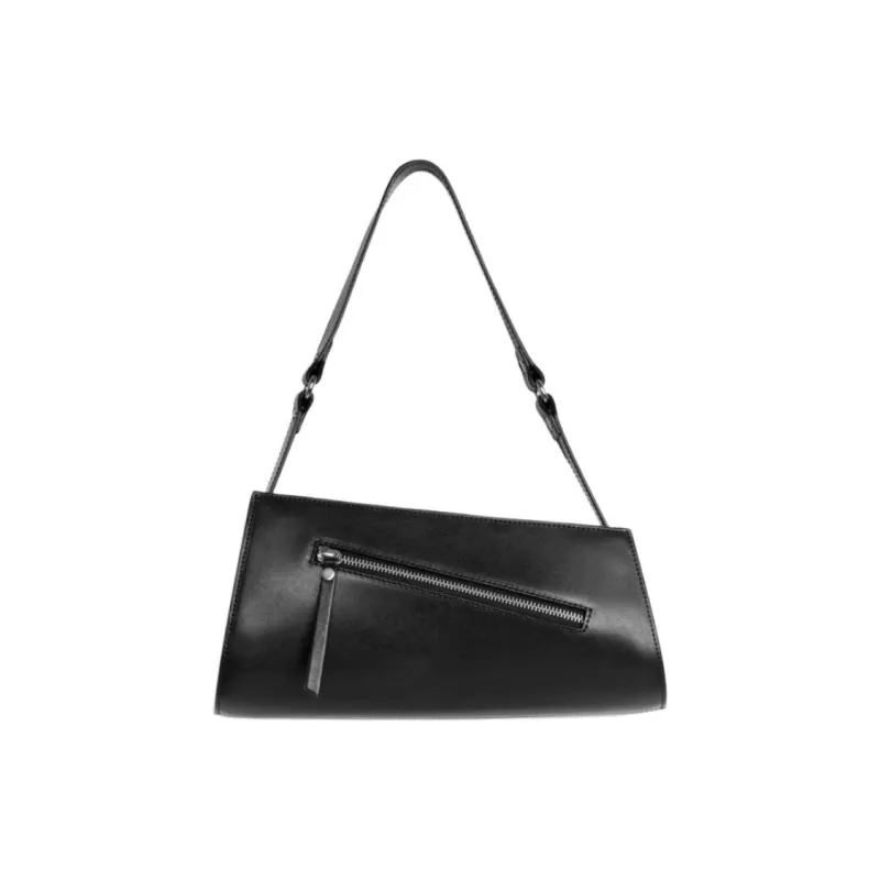 ARKET Cow Leather Handbag Shoulder Bag Medium Size Women's Black-2