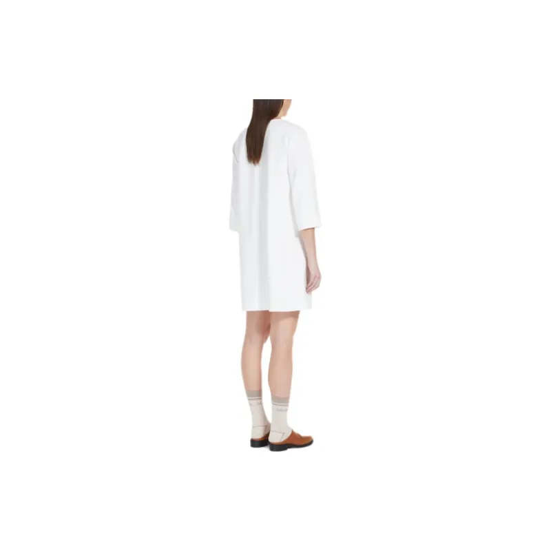 MaxMara Short Sleeved Dresses Women's White-1