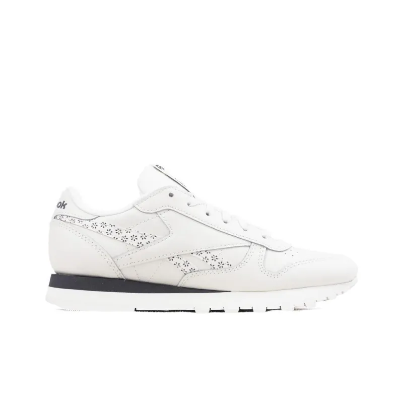 Reebok Women's Classic Leather 'Floral Logo Chalk Pure Grey' Women's-1