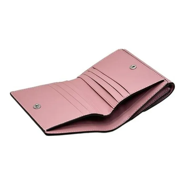 COACH Eliza Calfskin Wallet Small Size Women's Pink-3