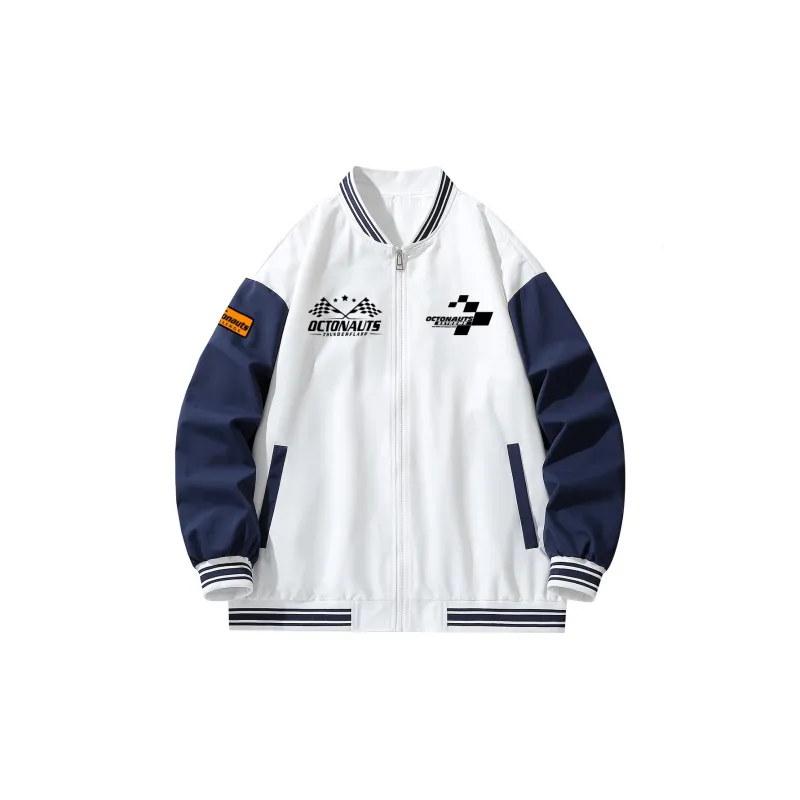 Small Columns Under The Sea Baseball Jacket Unisex-5