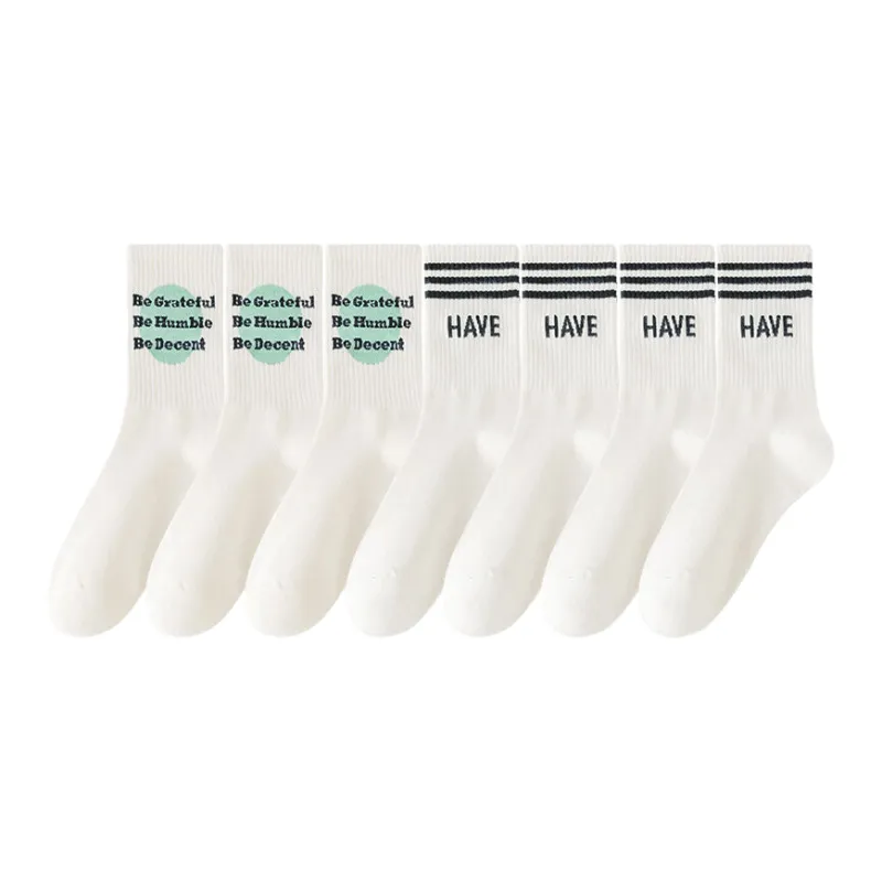 Lan Miao Mid Calf Socks Women's 7 Pack-4
