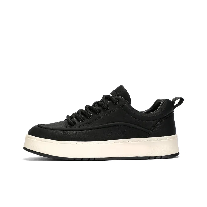 RED DRAGONFLY Flat Shoes Lightweight And Breathable Low Top Casual Shoes Men's Black Brown-2