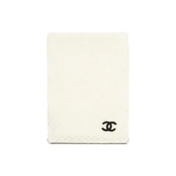 CHANEL Knit Scarves Unisex White