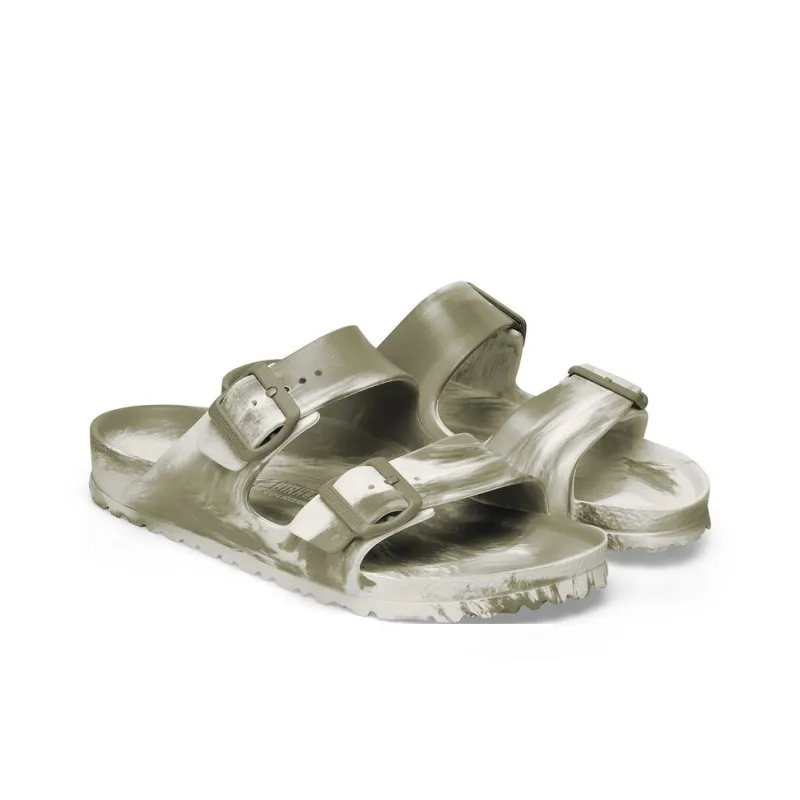 Birkenstock Arizona EVA Abrasion Resistant Slide Slippers Unisex White Khaki Regular-2