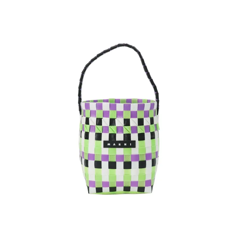 MARNI Logo Patch Checked Shoulder Bag-0