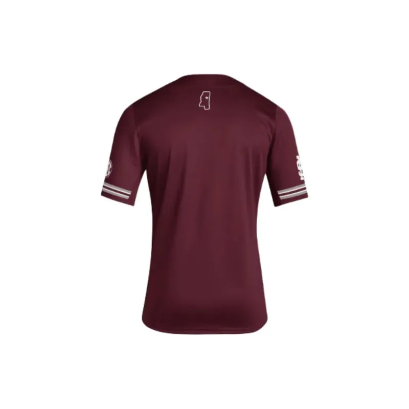 Adidas Mississippi State Reverse Retro Replica Baseball Jersey-1
