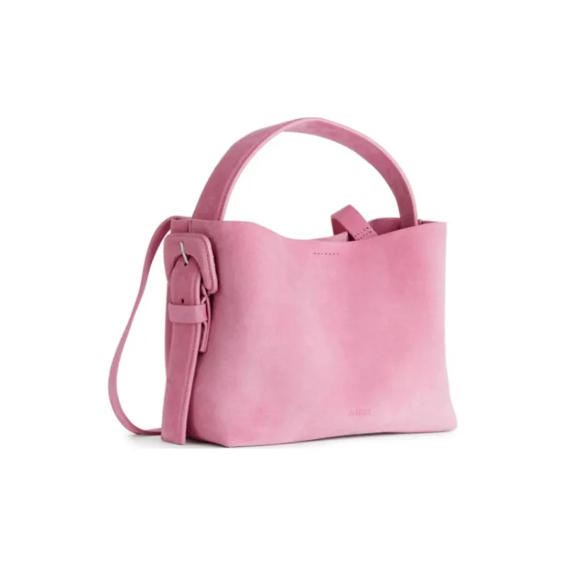 ARKET Cow Split Leather Totes Handbags Medium Size Women's Pink-1