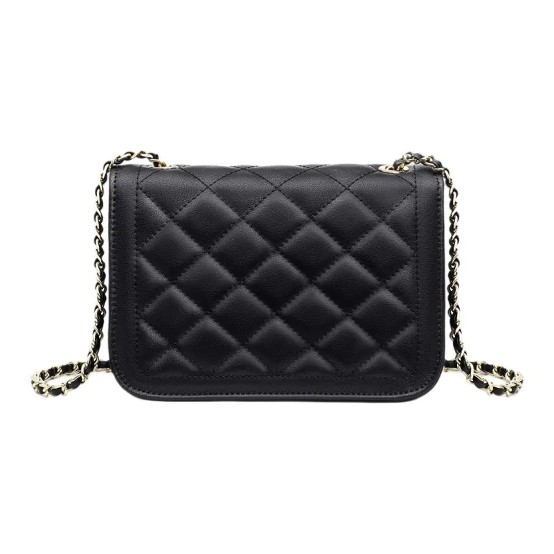 MILLIE'S Cow Leather Underarm Shoulder Bag, Crossbody Bag, Small Square Bag Regular Women's Ecru/Black-9