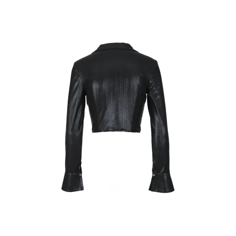 GIMING Crop Tops Women's Black-1