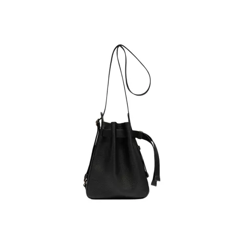 Ecco Cow Leather Bucket Bags Crossbody Bag Shoulder Bag Small Size Women's Black