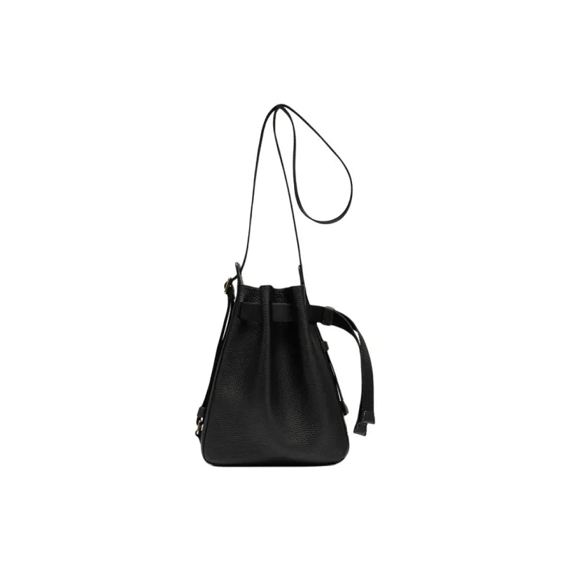 Ecco Cow Leather Bucket Bags Crossbody Bag Shoulder Bag Small Size Women's Black-0