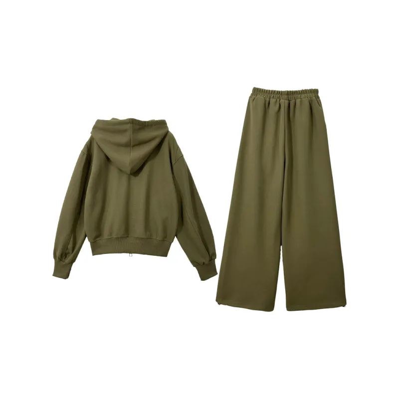 OZVO Sweatshirt Set Women's Moss Green-1