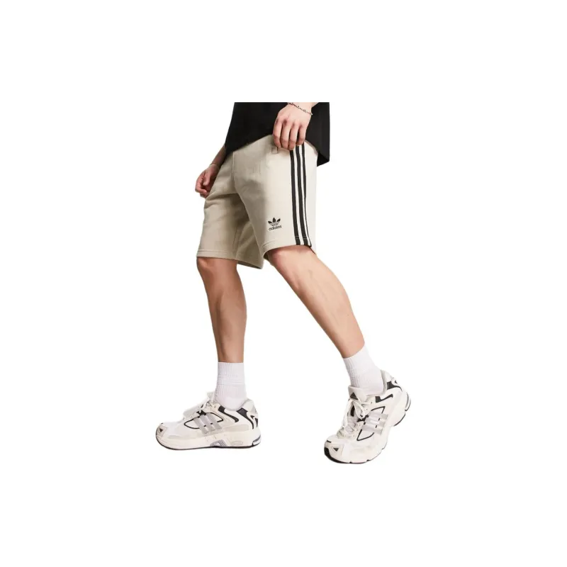 Adidas Originals Classics 3 Stripes Casual Shorts Men Beige-4
