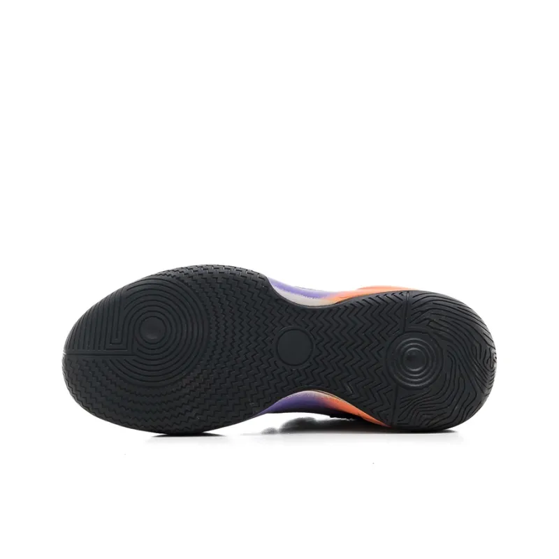 Warrior Cushioning Anti Slip And Wear Resistant Low Top Basketball Shoes Men's Black Purple Orange-4