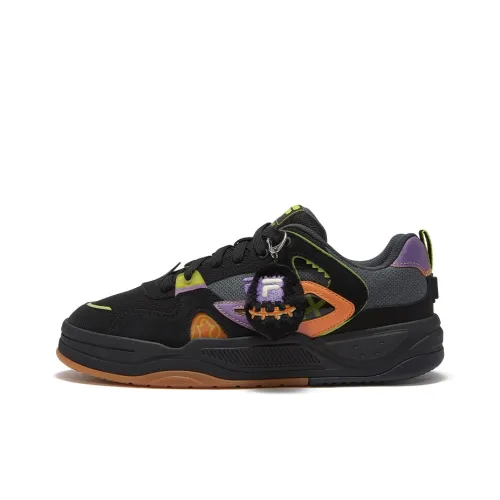 FILA FUSION BANK II Slip Resistant Low Top Skateboard Shoes Men's Shadow Black Gray