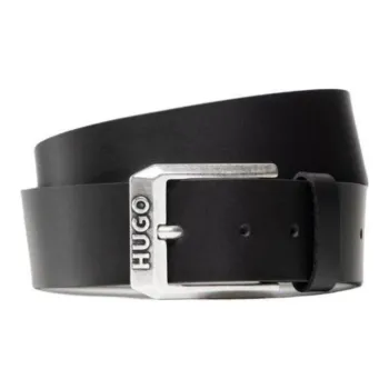 HUGO BOSS   Leather Belts Men's Black Width  4cm