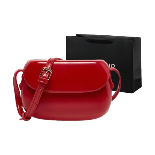 PINK·LAND Pu Shoulder Bag Regular Women's Red+Shopping Bag/Apricot+Shopping Bag/Chocolate+Shopping Bag