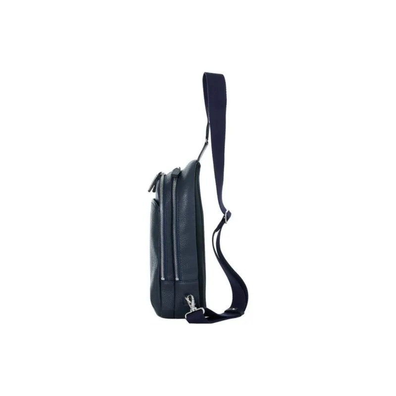 SAMSONITE Cow Leather Sling Bags Crossbody Bags Men's Marine Blue-2