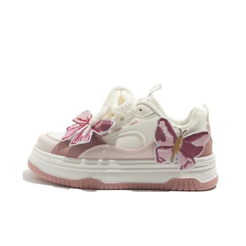 KATHRYN WILSON Abrasion Resistant Low Top Skateboard Shoes Women's Pink