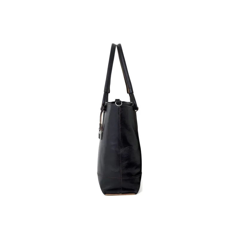 SAMSONITE Cow Leather Tote Bag Shopping Bag Shoulder Bag Handbag Medium Size Unisex Charcoal-2
