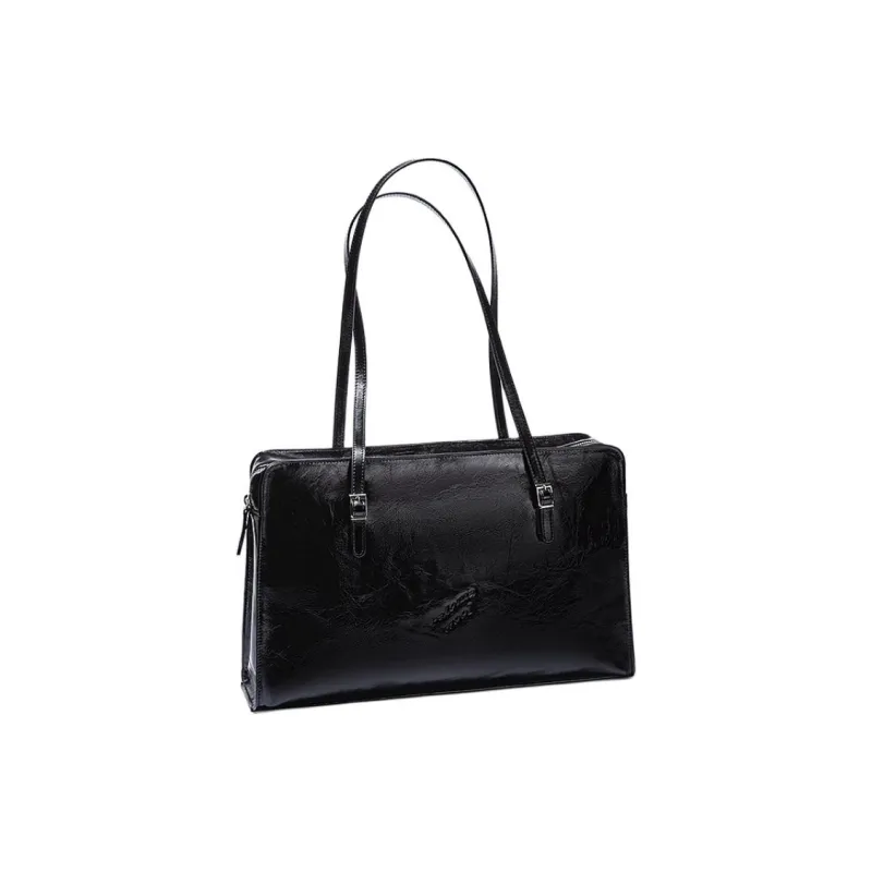 Paloma-wool Top Grain Cow Leather One Shoulder Handbags Large Size Women's Black/Military Green/Dark Brown/Peacock Blue-3