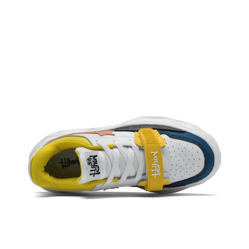 MVA Box Anti Slip And Wear Resistant Lightweight Low Top Skateboard Shoes Unisex Pink Yellow-4