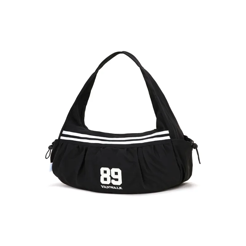 VANWALK Nylon Cloud Bag, Shoulder Bag Tubas Women's Black/White/Red-9
