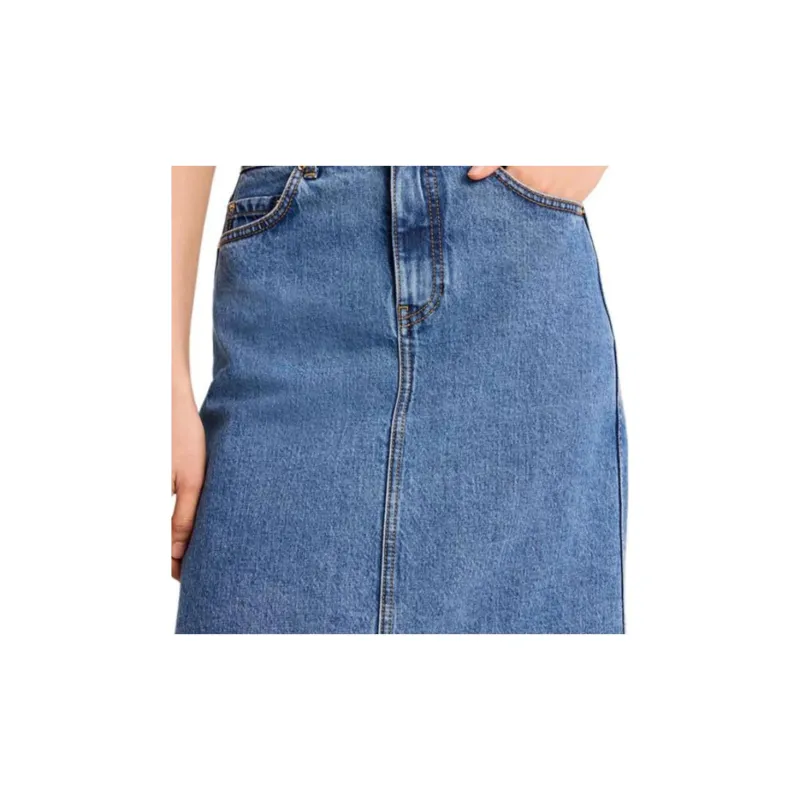 Kate Spade FW16 Casual Long Skirts Women's Washed Blue-5
