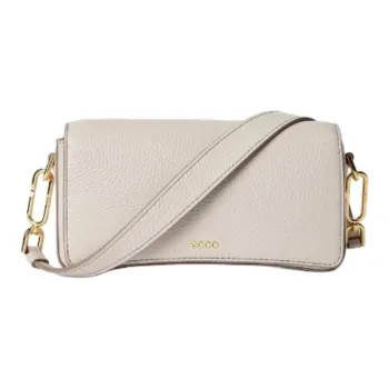 Ecco Cow Leather Handbag Shoulder Bag Small Size Women's Taupe