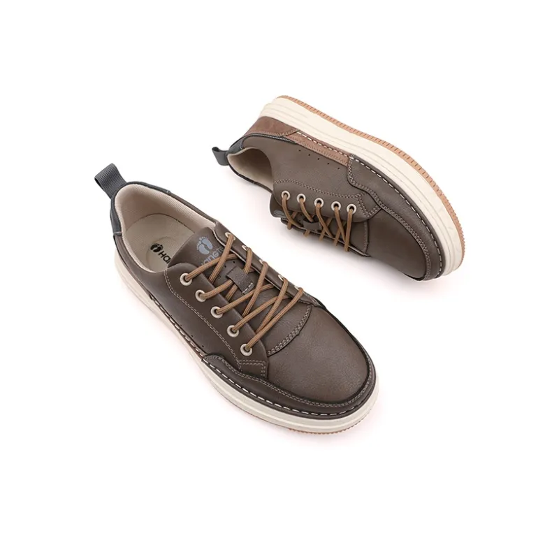HANG TEN Slip Resistant Low Top Skateboard Shoes Men's Gray-4