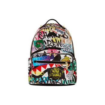 SPRAYGROUND Leather Backpack Unisex Multicolor