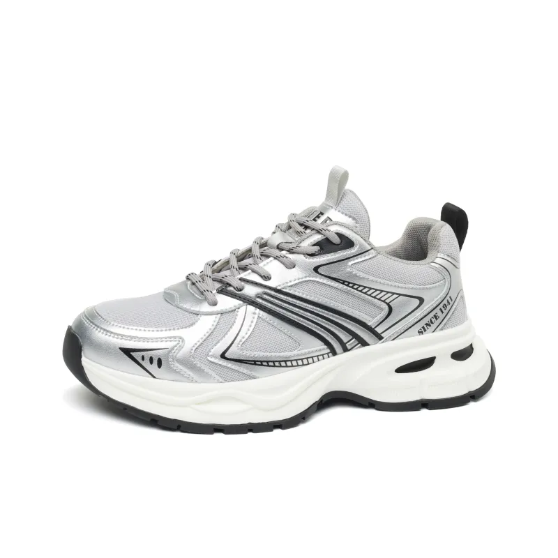 JEEP SPIRIT Cushioning, Slip Resistant, Breathable, Lightweight Low Top Running Shoes Unisex Silver-2
