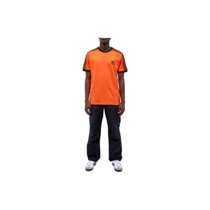 Adidas Originals Classics 3 Stripes T Shirts Men Orange-1