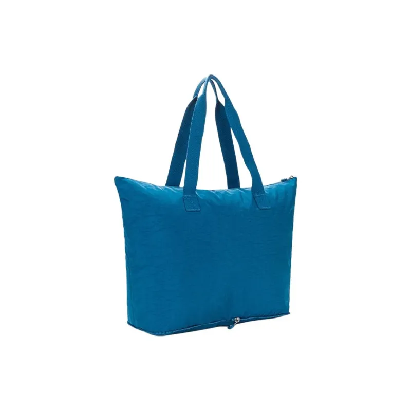 Kipling Polyamide Tote Bag, Shopping Bag, Shoulder Bag, Handbag Large Size Unisex Pitch Black/Rebellious Blue-4