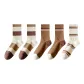 2 Light Coffee & Color+2 Light Coffee Three Stripes+1 Beige Pinstripe