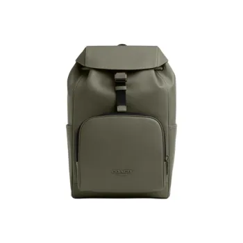 COACH Smooth Calf Leather Backpack Medium Size Men's Army Green