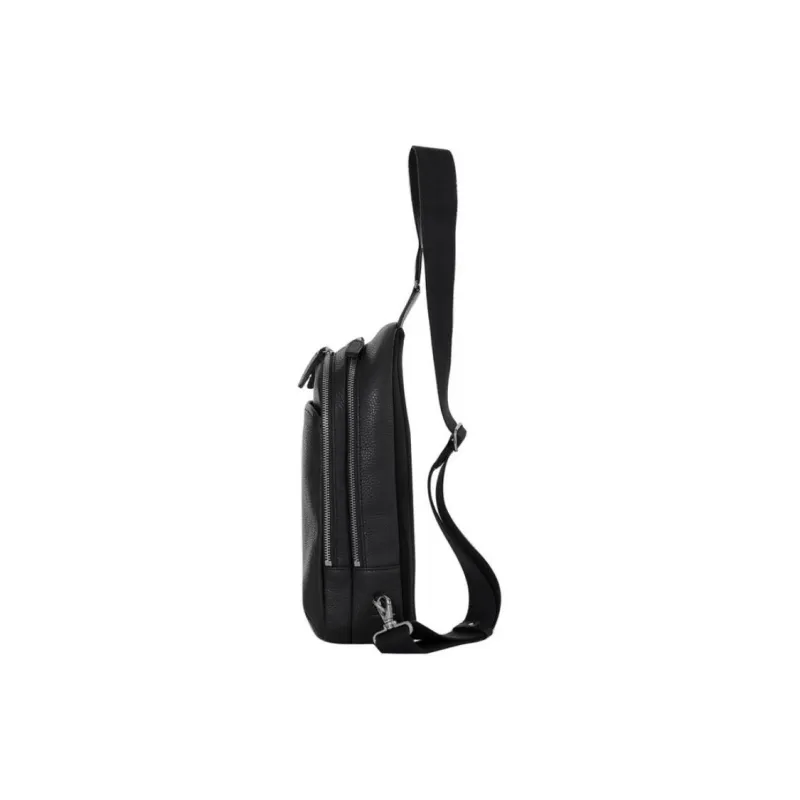 SAMSONITE Cow Leather Sling Bags Crossbody Bags Unisex Black-2