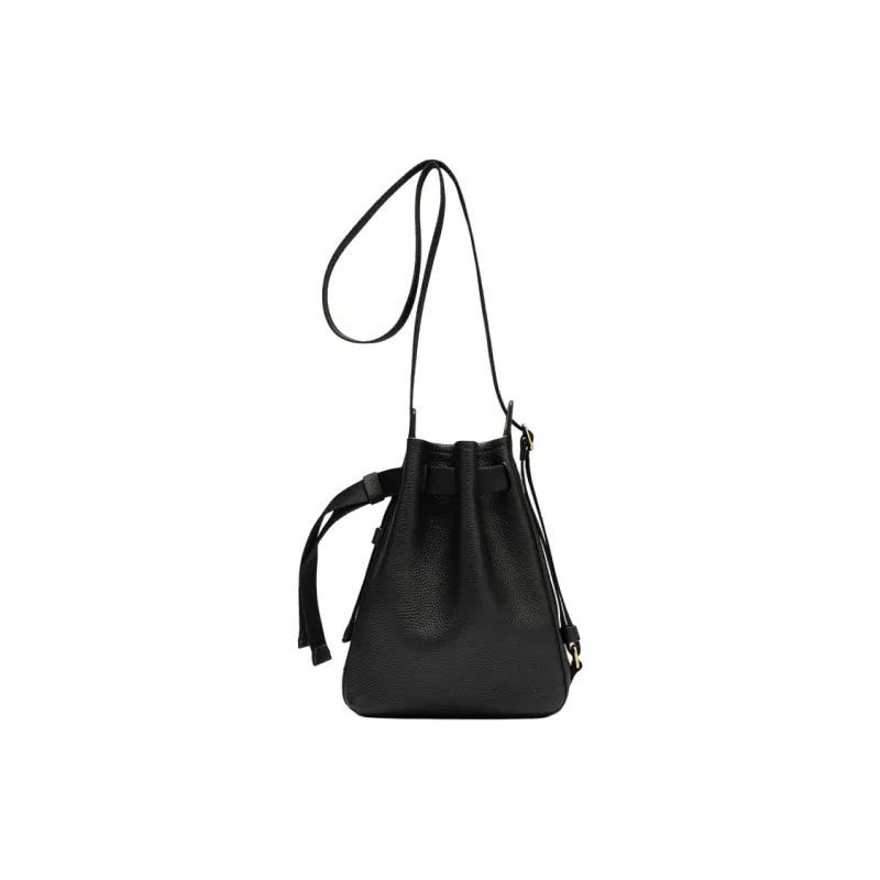 Ecco Cow Leather Bucket Bags Crossbody Bag Shoulder Bag Small Size Women's Black-3