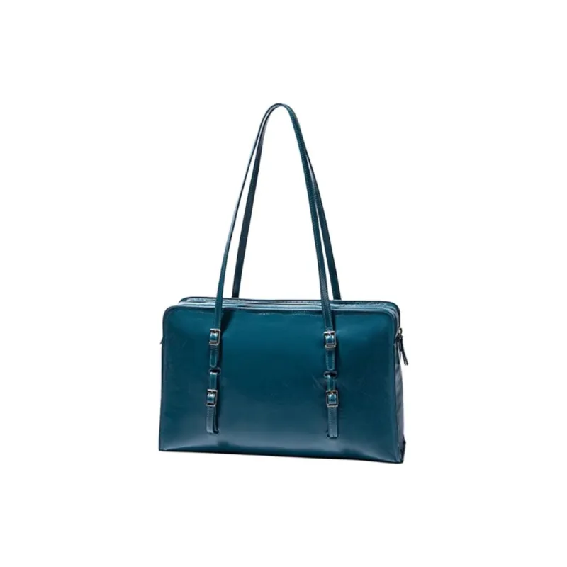 Paloma-wool Top Grain Cow Leather One Shoulder Handbags Large Size Women's Black/Military Green/Dark Brown/Peacock Blue-17