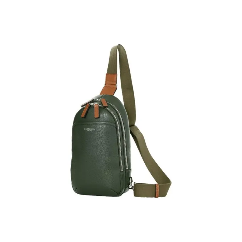 SAMSONITE Cow Leather Sling Bags Crossbody Bags Unisex Dark Green-1