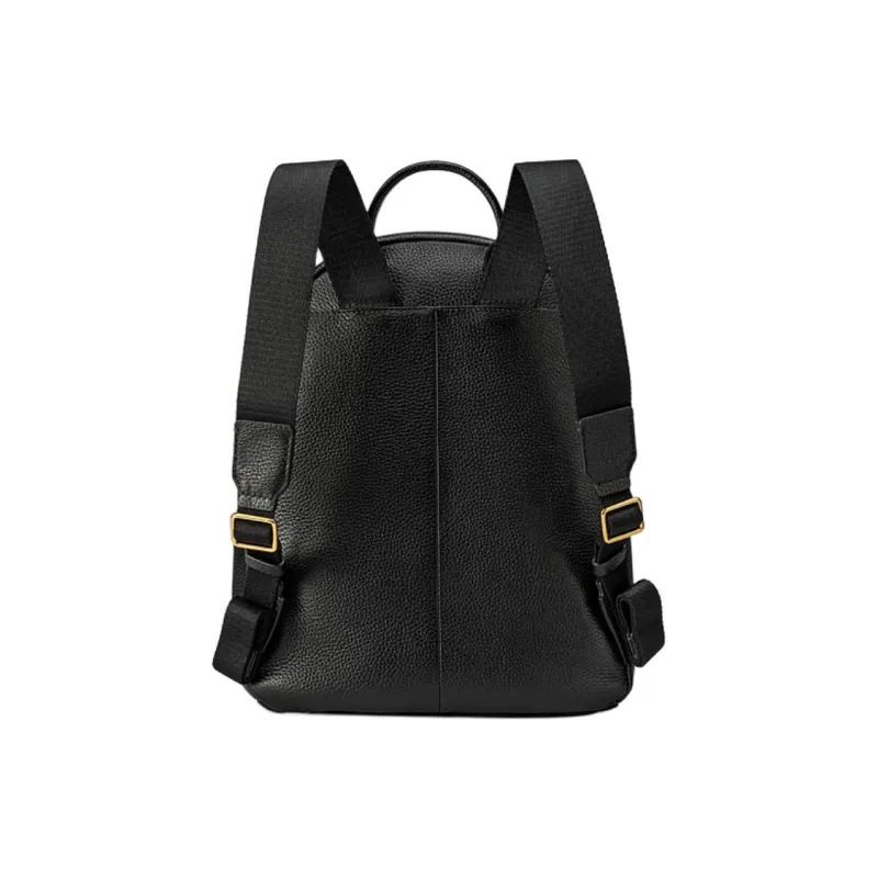 Ecco Cow Leather Backpack Medium Size Women's Black-3