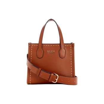 GUESS Faux Leather Shoulder Bag Crossbody Bag Handbag Mini Women's Brown