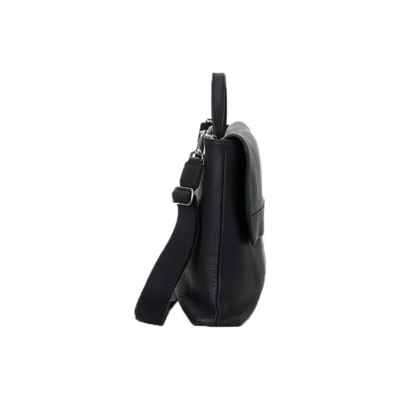 SAMSONITE Cow Leather Briefcases Handbags Unisex Black-3