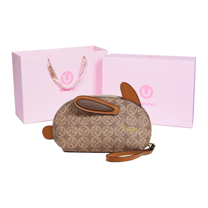 ZAVC PU Clutch Women's Black/White/Dreamy Brown/Beige Apricot-8