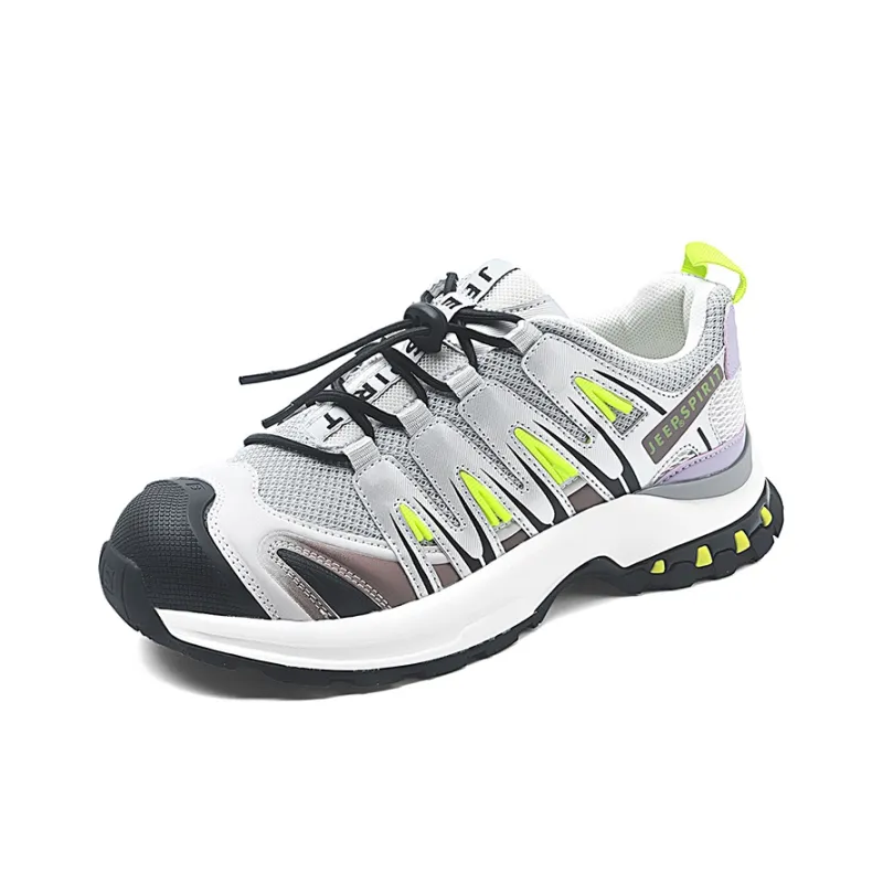 JEEP SPIRIT Outdoor Trail Running Hiking / Trekking Shoes Unisex Low Top Beige Gray/Black Gray/Light Green/Light Coffee-14