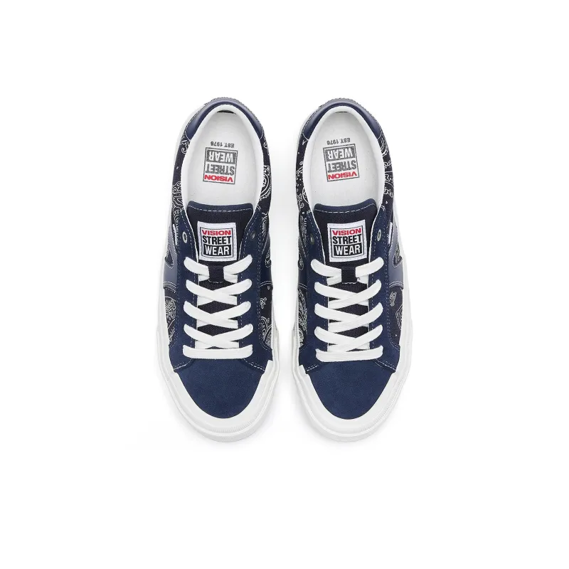 Vision Street Wear V76 Low Top Skateboard Shoes Unisex Navy Blue-3